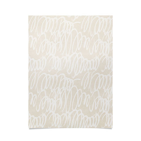 Iveta Abolina Chunky Squiggle Cream Linen Poster