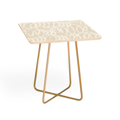 Iveta Abolina Chunky Squiggle Cream Linen Side Table