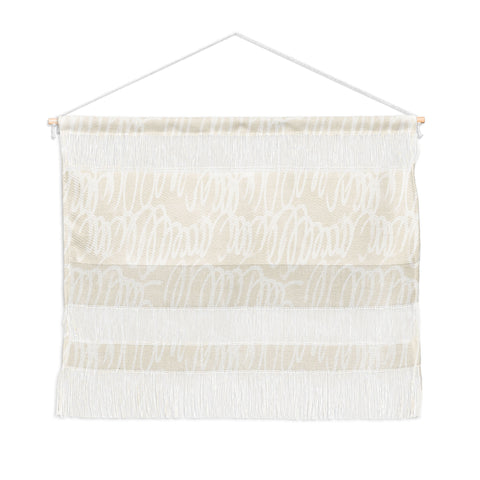 Iveta Abolina Chunky Squiggle Cream Linen Wall Hanging Landscape