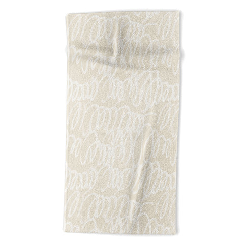Iveta Abolina Chunky Squiggle Cream Linen Beach Towel