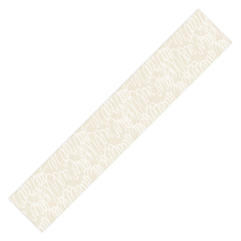 Iveta Abolina Chunky Squiggle Cream Linen Table Runner