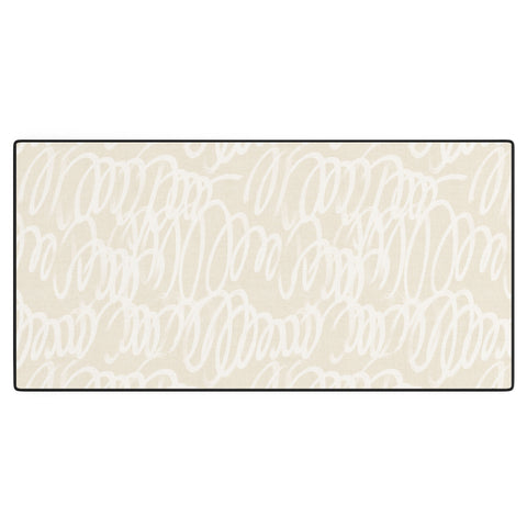 Iveta Abolina Chunky Squiggle Cream Linen Desk Mat