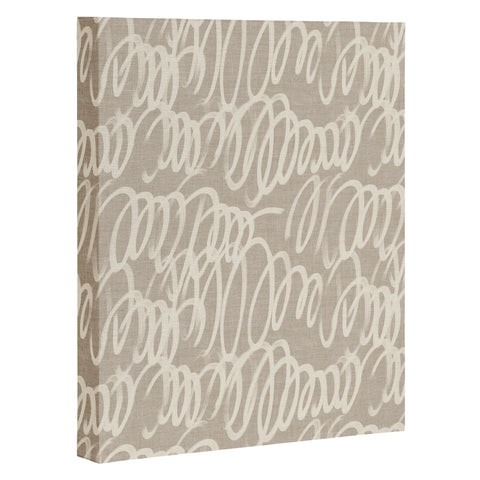 Iveta Abolina Chunky Squiggle Dove Grey Art Canvas