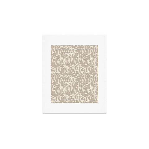 Iveta Abolina Chunky Squiggle Dove Grey Art Print