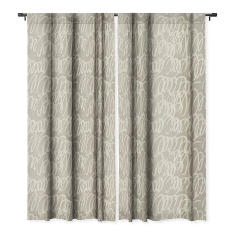 Iveta Abolina Chunky Squiggle Dove Grey Blackout Window Curtain