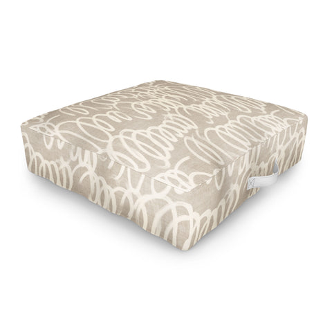 Iveta Abolina Chunky Squiggle Dove Grey Outdoor Floor Cushion