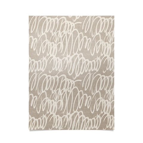 Iveta Abolina Chunky Squiggle Dove Grey Poster