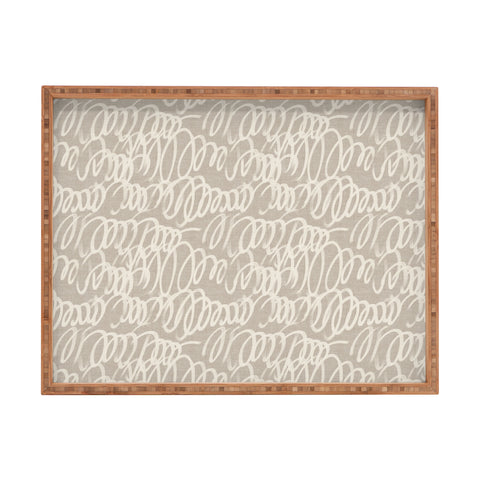 Iveta Abolina Chunky Squiggle Dove Grey Rectangular Tray