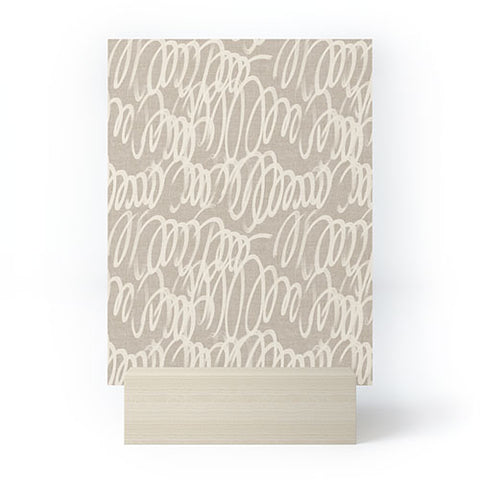 Iveta Abolina Chunky Squiggle Dove Grey Mini Art Print