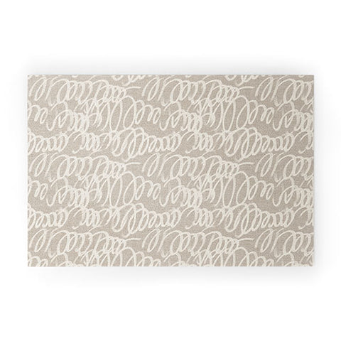 Iveta Abolina Chunky Squiggle Dove Grey Welcome Mat