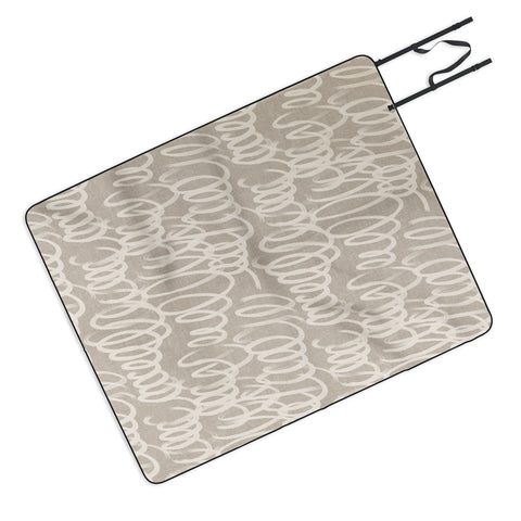 Iveta Abolina Chunky Squiggle Dove Grey Picnic Blanket
