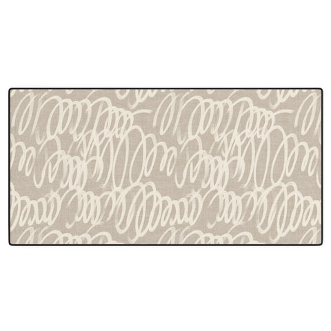 Iveta Abolina Chunky Squiggle Dove Grey Desk Mat