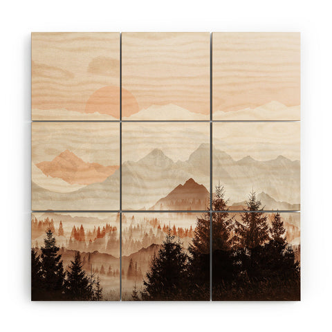 Iveta Abolina Cinnamon Peak Wood Wall Mural