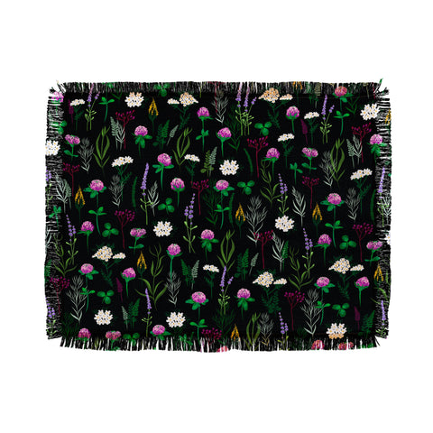 Iveta Abolina Clover Fields Throw Blanket
