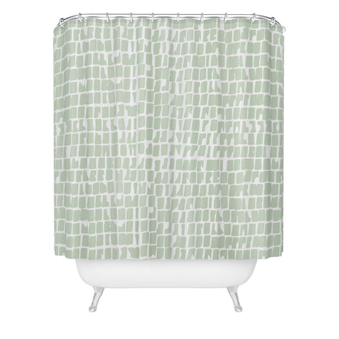 Iveta Abolina Cobbler Square Sage Shower Curtain