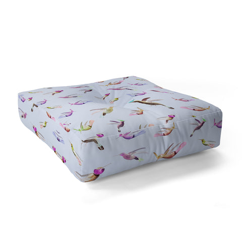 Iveta Abolina Colibri Garden Floor Pillow Square