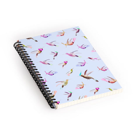 Iveta Abolina Colibri Garden Spiral Notebook