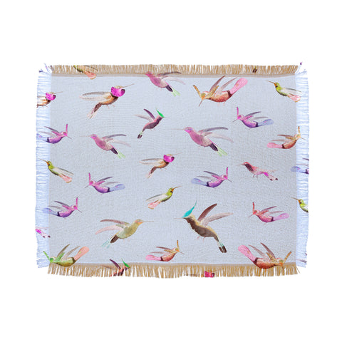 Iveta Abolina Colibri Garden Throw Blanket