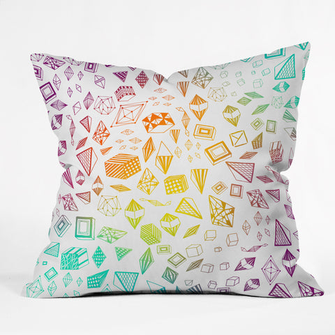 Iveta Abolina Colorful Crystals Outdoor Throw Pillow