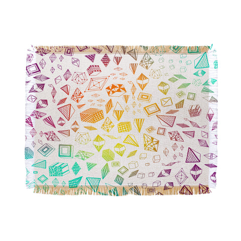 Iveta Abolina Colorful Crystals Throw Blanket
