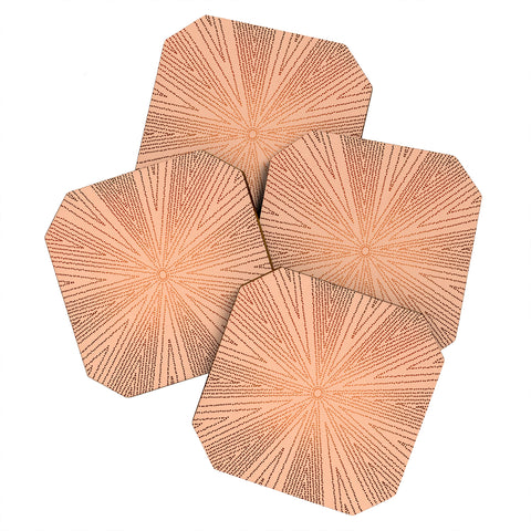 Iveta Abolina Copper Leaf Coaster Set