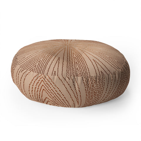 Iveta Abolina Copper Leaf Floor Pillow Round