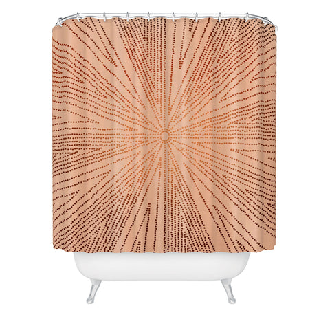 Iveta Abolina Copper Leaf Shower Curtain