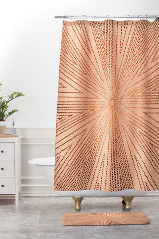 Iveta Abolina Copper Leaf Shower Curtain And Mat