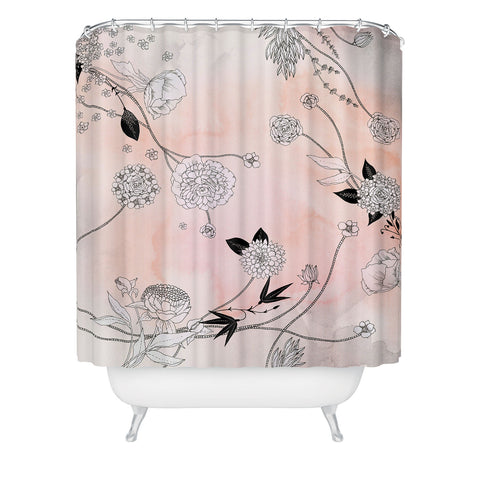 Iveta Abolina Coral Dust Shower Curtain