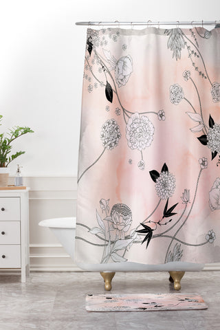 Iveta Abolina Coral Dust Shower Curtain And Mat
