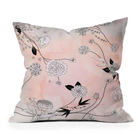 Iveta Abolina Coral Dust Throw Pillow