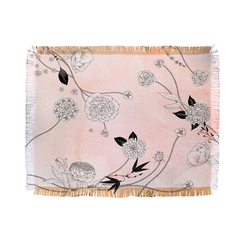 Iveta Abolina Coral Dust Throw Blanket