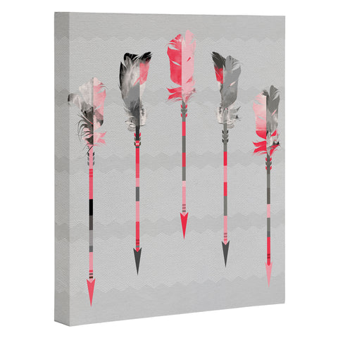 Iveta Abolina Coral Feathers Art Canvas