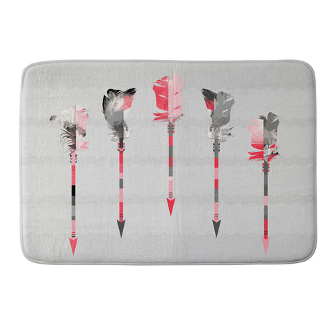 Iveta Abolina Coral Feathers Memory Foam Bath Mat