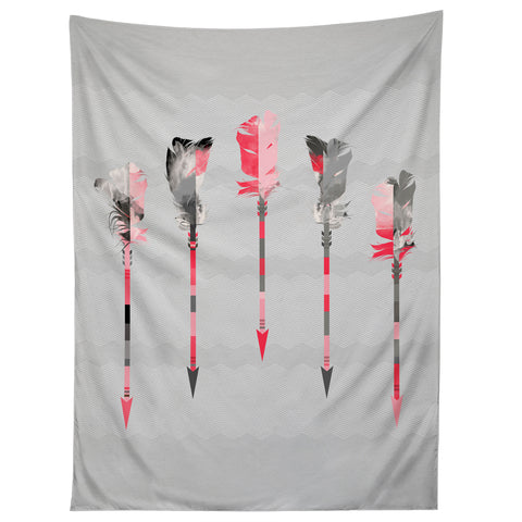 Iveta Abolina Coral Feathers Tapestry