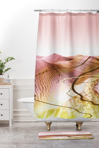 Iveta Abolina Coral Heat Shower Curtain And Mat