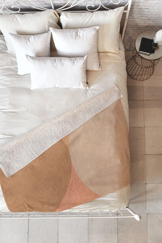 Iveta Abolina Coral Shapes Series I Fleece Throw Blanket