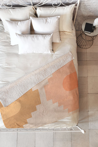 Iveta Abolina Coral Shapes Series V Fleece Throw Blanket