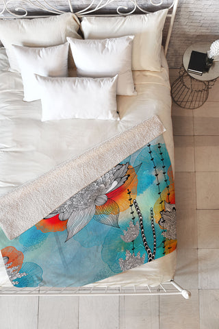 Iveta Abolina Coral Fleece Throw Blanket