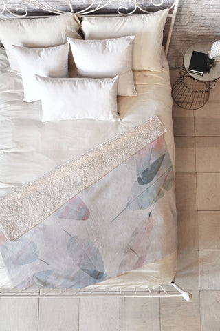 Iveta Abolina Coral Shoreline Fleece Throw Blanket