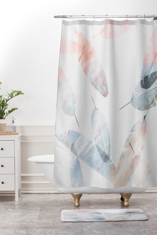 Iveta Abolina Coral Shoreline Shower Curtain And Mat