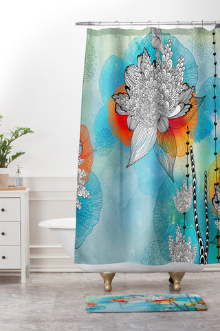 Iveta Abolina Coral Shower Curtain And Mat