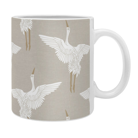 Iveta Abolina Cranes Neutral 2 Coffee Mug