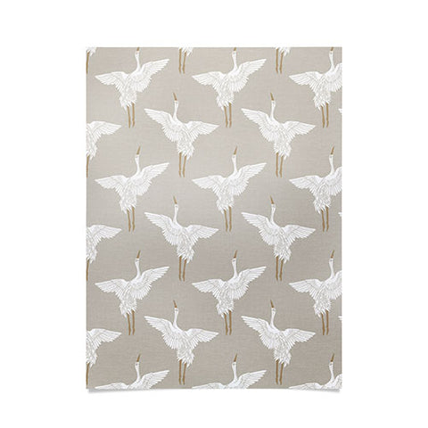 Iveta Abolina Cranes Neutral 2 Poster