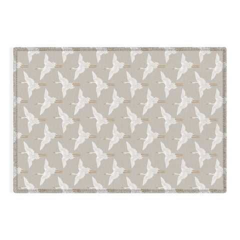 Iveta Abolina Cranes Neutral 2 Outdoor Rug