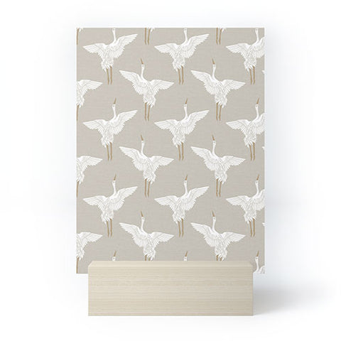 Iveta Abolina Cranes Neutral 2 Mini Art Print