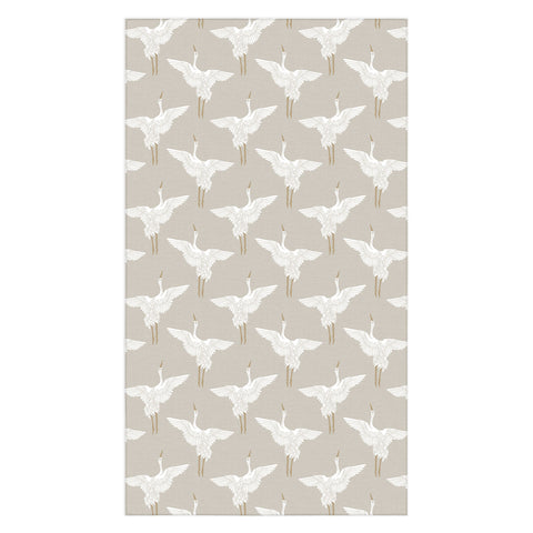 Iveta Abolina Cranes Neutral 2 Tablecloth