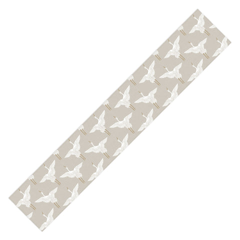 Iveta Abolina Cranes Neutral 2 Table Runner