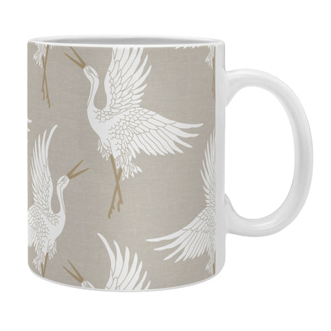 Iveta Abolina Cranes Neutral Coffee Mug