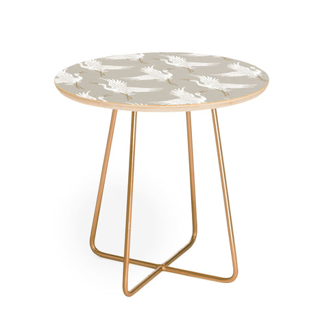 Iveta Abolina Cranes Neutral Round Side Table